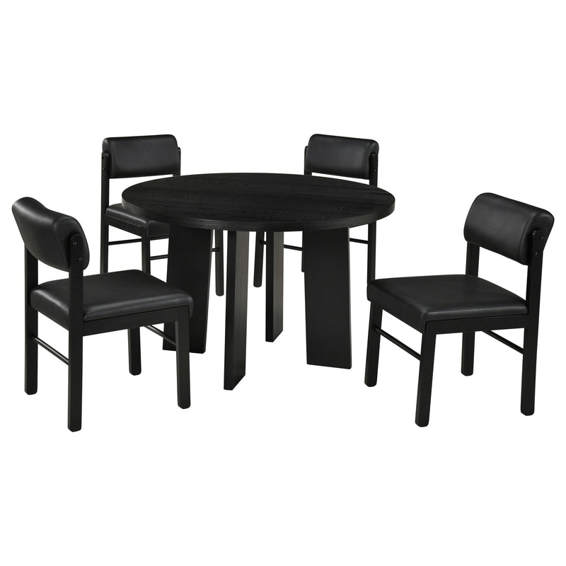 Strouse 5-piece Dining Set Black - alternate view