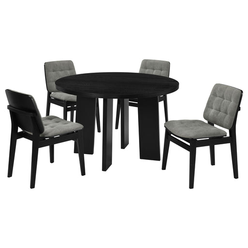 Strouse 5-piece Dining Set Grey and Black - alternate view