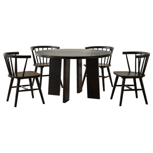 Strouse 5-piece Dining Set Black - alternate view