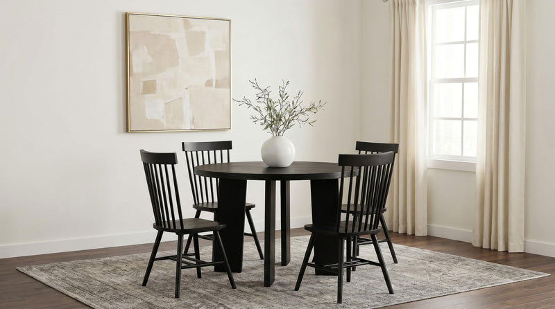 Strouse 5-piece Dining Set Black