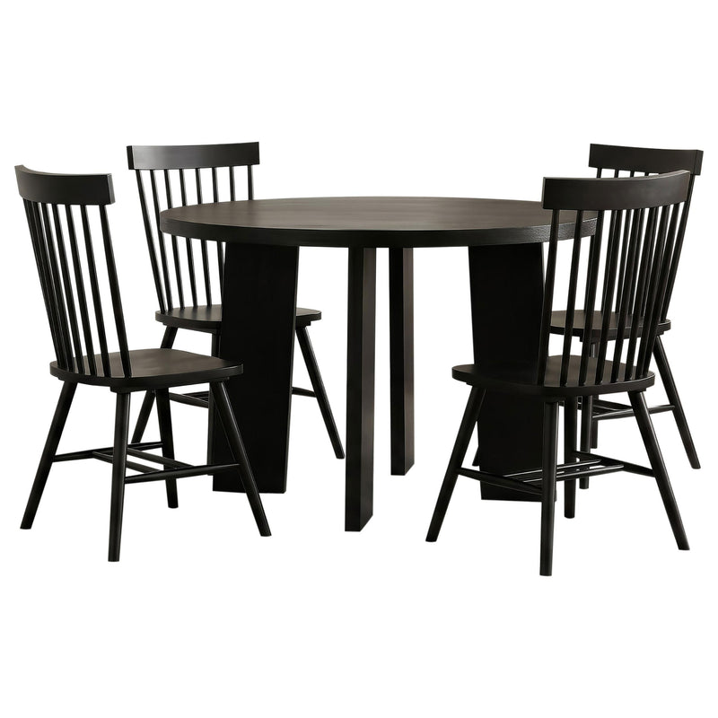Strouse 5-piece Dining Set Black - alternate view