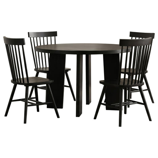 Strouse 5-piece Dining Set Black - alternate view
