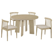 Strouse 5-piece Dining Set Wheat and Natural Oak - alternate view