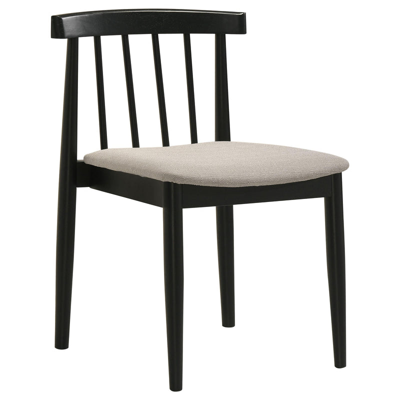 Cullen Dining Side Chair Upholstered Seat Black (Set of 2) - detail 3