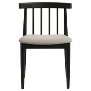 Cullen Dining Side Chair Upholstered Seat Black (Set of 2) - detail 4