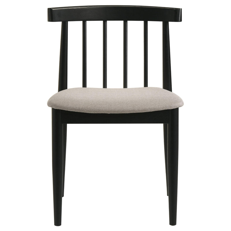 Cullen Dining Side Chair Upholstered Seat Black (Set of 2) - detail 4