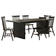 Decker 7-piece 82-inch Rectangular Dining Set Black - alternate view