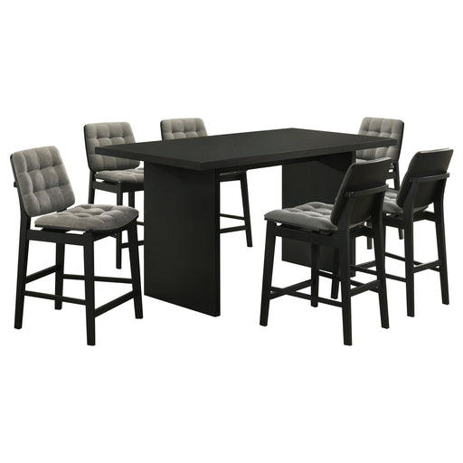 Decker 7-piece 70-inch Rectangular Counter Height Dining Set Grey and Black - alternate view