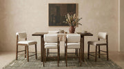 Decker 7-piece 70-inch Counter Height Dining Set Cream and Walnut