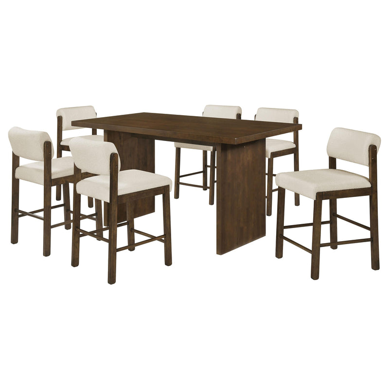 Decker 7-piece 70-inch Counter Height Dining Set Cream and Walnut - alternate view