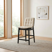Redbridge Upholstered Counter Chair Cream and Black (Set of 2) - alternate view
