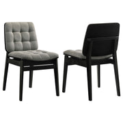 Redbridge Upholstered Side Chair Grey and Black (Set of 2)