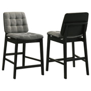 Redbridge Upholstered Counter Chair Grey and Black (Set of 2)
