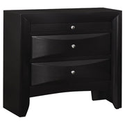 Briana 2-drawer Nightstand Black - alternate view