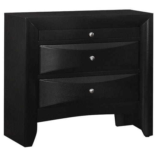 Briana 2-drawer Nightstand Black - alternate view