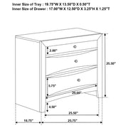 Briana 2-drawer Nightstand Black - detail 4