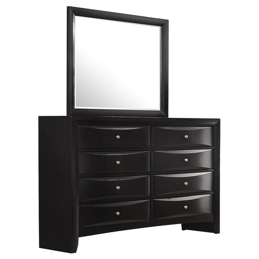 Briana 8-drawer Dresser with Mirror Black - alternate view