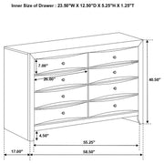 Briana 8-drawer Dresser Black - detail 4