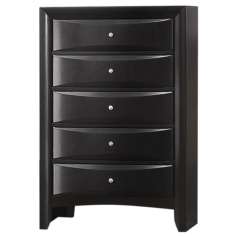 Briana 5-drawer Bedroom Chest Black - alternate view