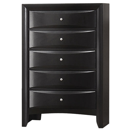 Briana 5-drawer Bedroom Chest Black - alternate view