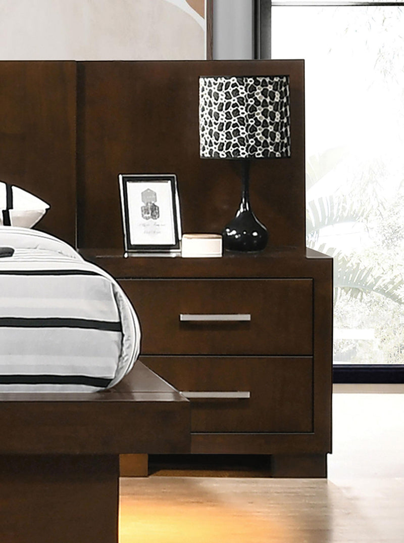 Jessica 5-piece Queen LED Bedroom Set Cappuccino - detail 4
