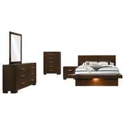 Jessica 5-piece Queen LED Bedroom Set Cappuccino - alternate view