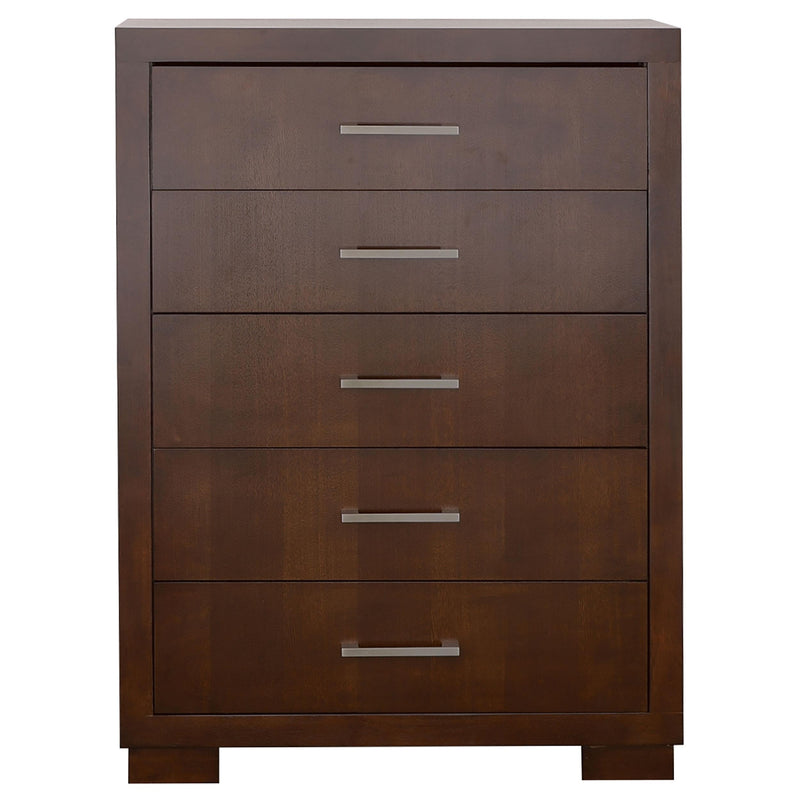 Jessica 5-drawer Bedroom Chest Cappuccino - detail 3
