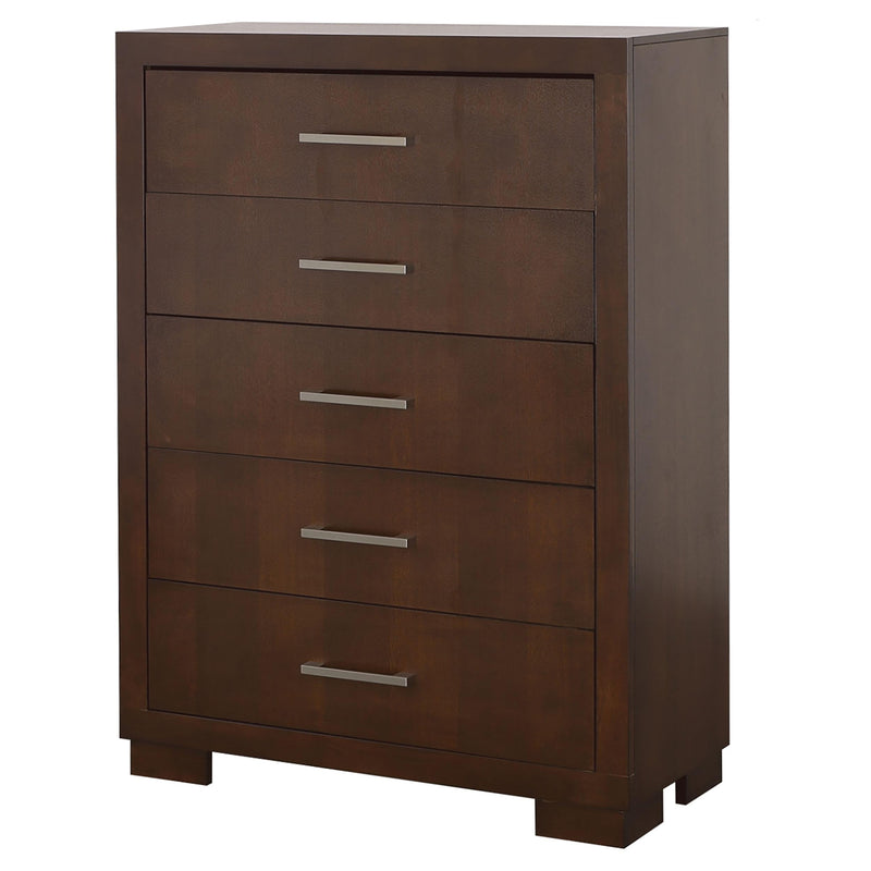 Jessica 5-drawer Bedroom Chest Cappuccino - detail 4