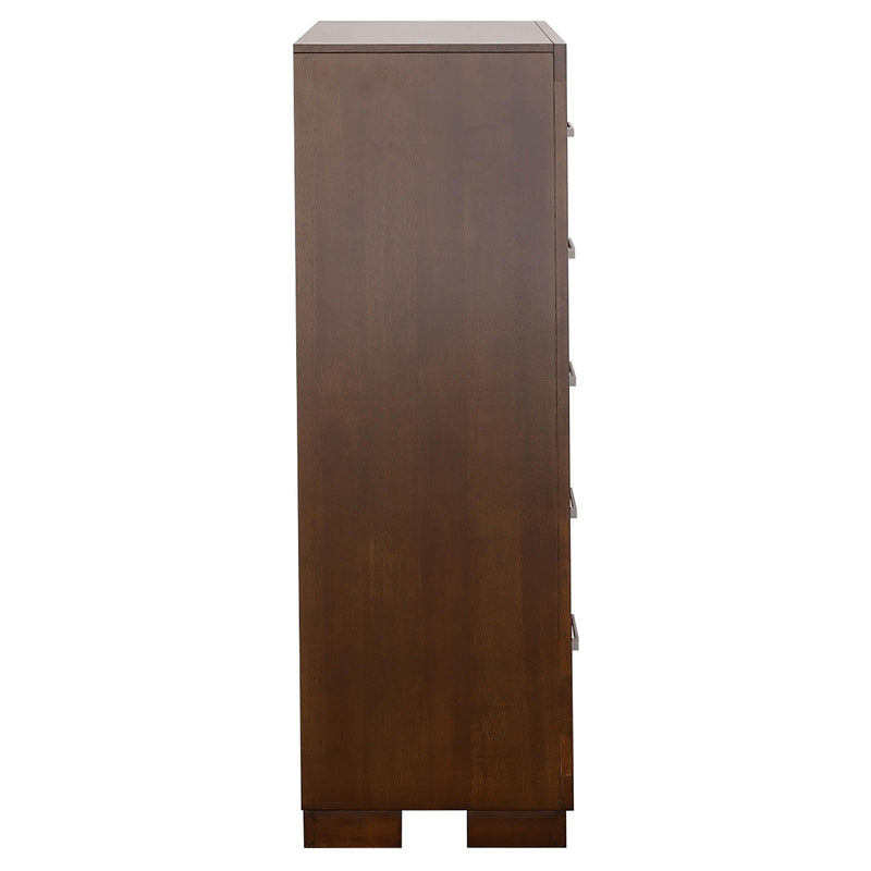 Jessica 5-drawer Bedroom Chest Cappuccino - detail 6