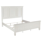 Sandy Beach 63-inch Eastern King Wood Panel Bed Cream White - alternate view