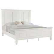 Sandy Beach 63-inch Eastern King Wood Panel Bed Cream White - detail 3
