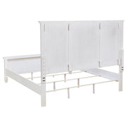 Sandy Beach 63-inch Eastern King Wood Panel Bed Cream White - detail 5
