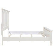 Sandy Beach 63-inch Eastern King Wood Panel Bed Cream White - detail 6