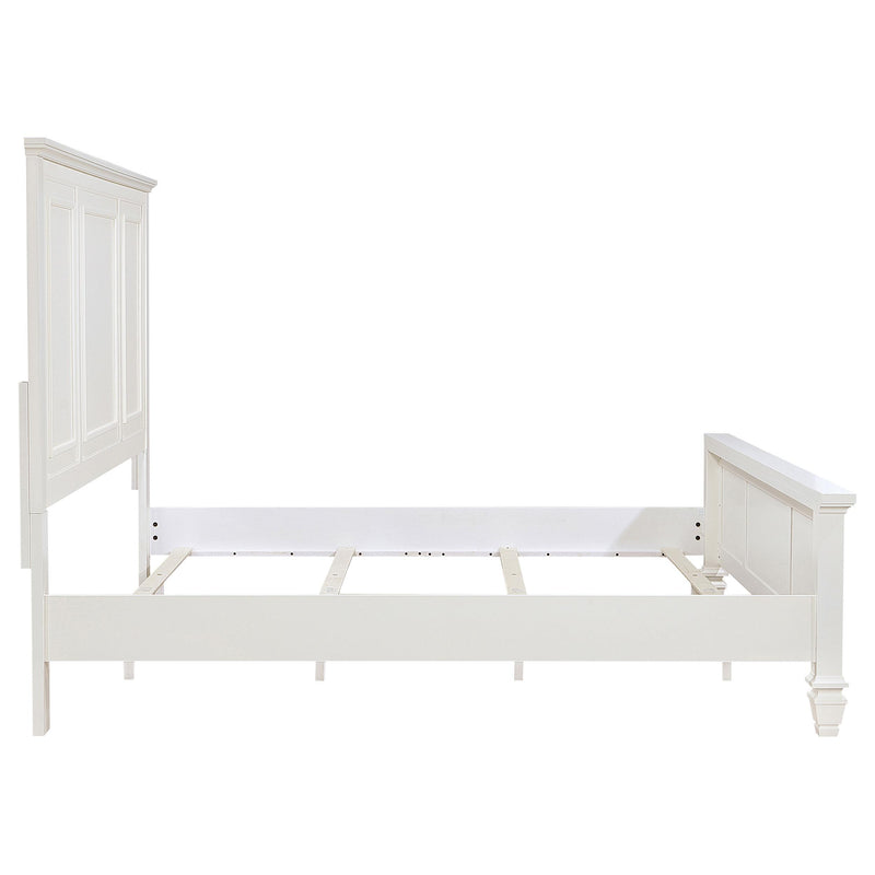 Sandy Beach 63-inch Eastern King Wood Panel Bed Cream White - detail 6