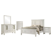 Sandy Beach 5-piece Queen Bedroom Set Cream White - alternate view