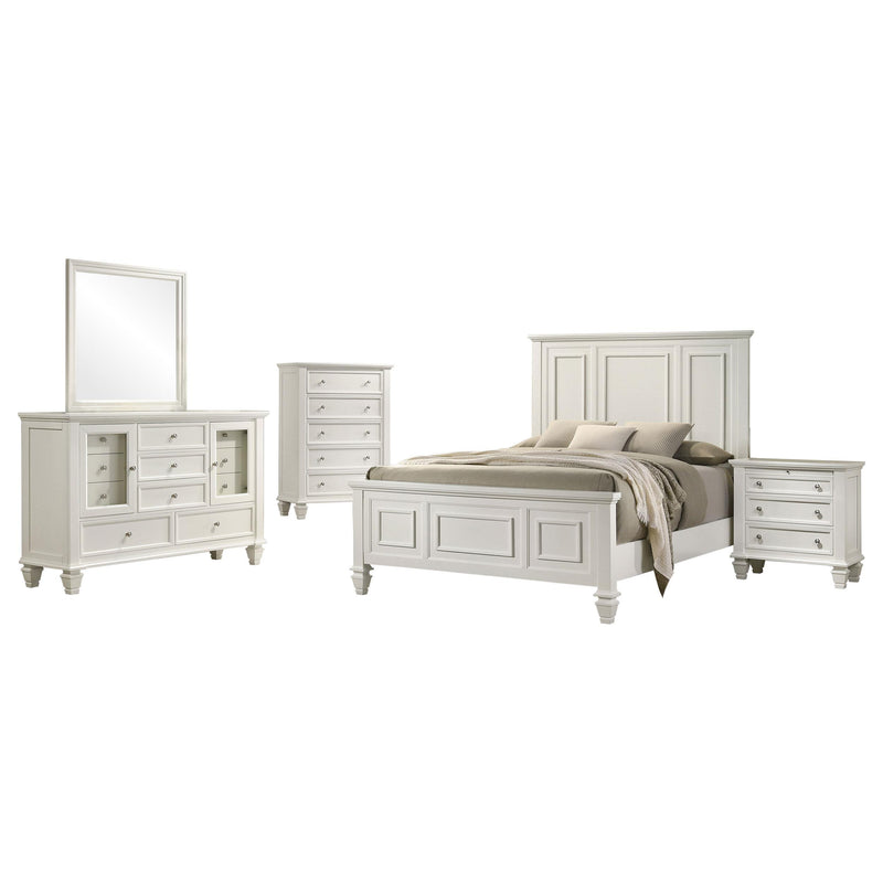 Sandy Beach 5-piece Queen Bedroom Set Cream White - alternate view
