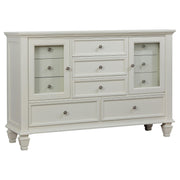 Sandy Beach 5-piece Queen Bedroom Set Cream White - detail 7
