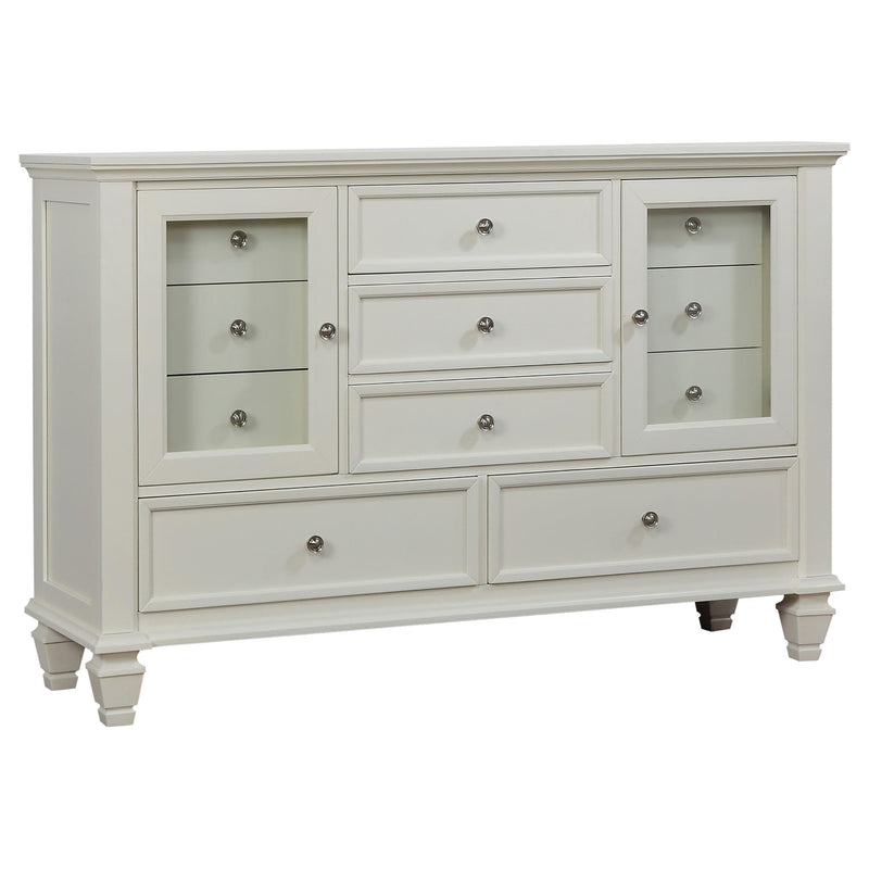 Sandy Beach 5-piece Queen Bedroom Set Cream White - detail 7