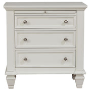 Sandy Beach 3-drawer Nightstand Cream White - detail 3