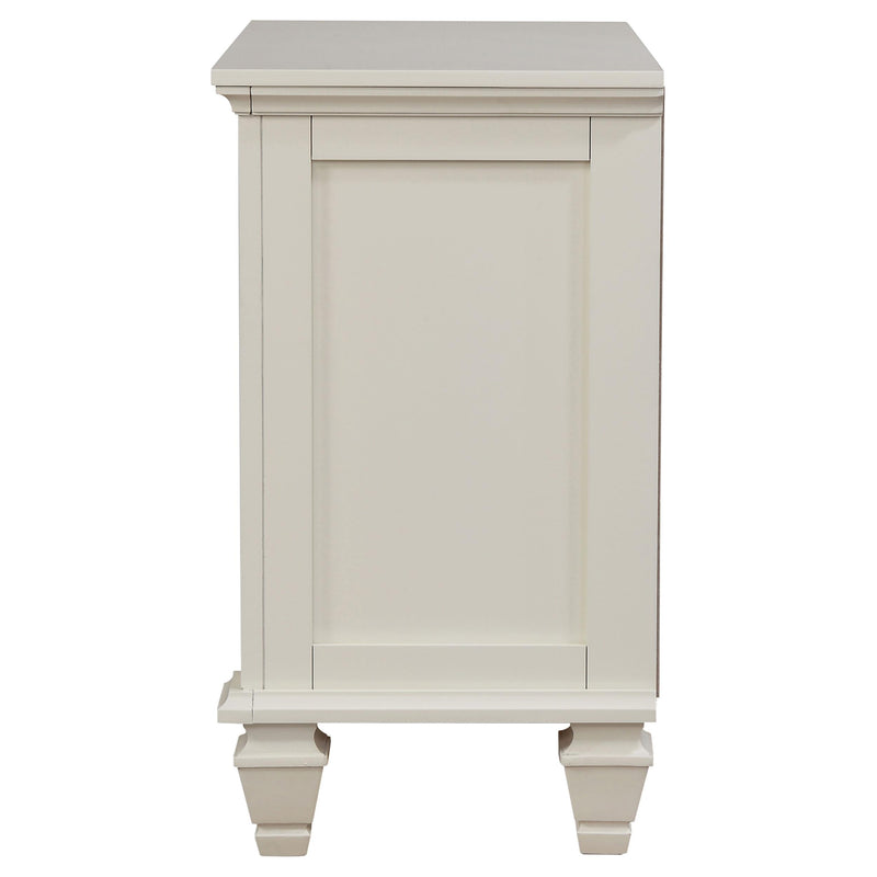 Sandy Beach 3-drawer Nightstand Cream White - detail 5