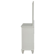 Sandy Beach 11-drawer Dresser with Mirror Cream White - detail 5