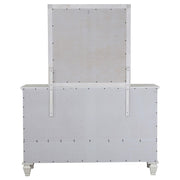 Sandy Beach 11-drawer Dresser with Mirror Cream White - detail 7