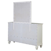 Sandy Beach 11-drawer Dresser with Mirror Cream White - detail 8