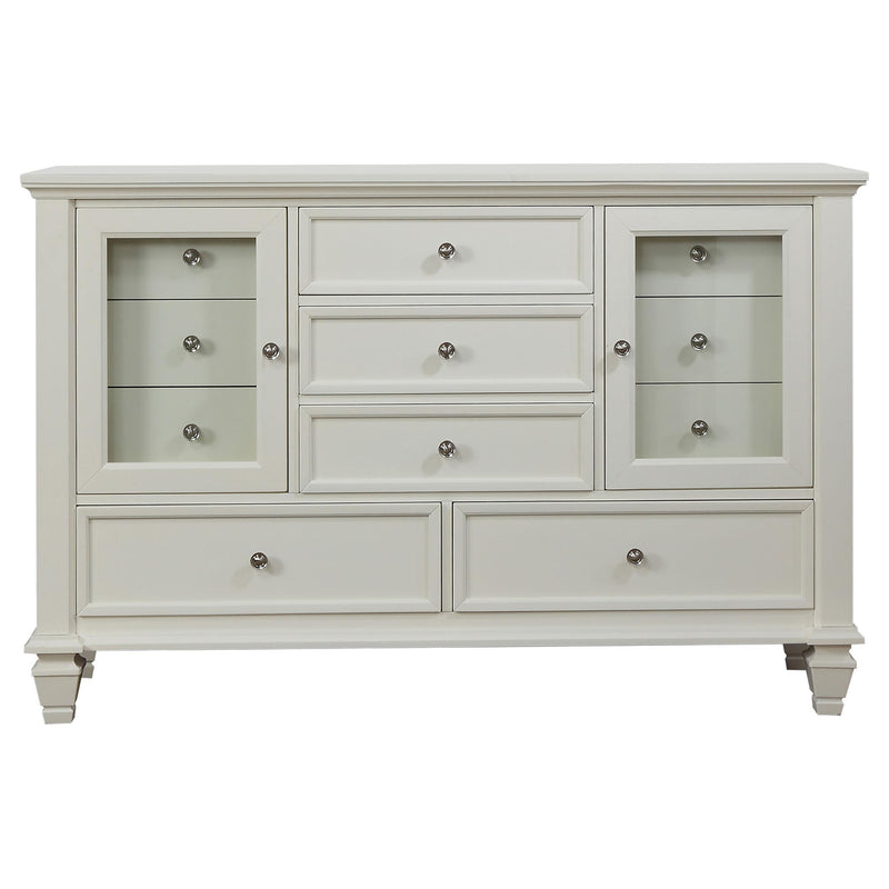 Sandy Beach 11-drawer Dresser Cream White - detail 3