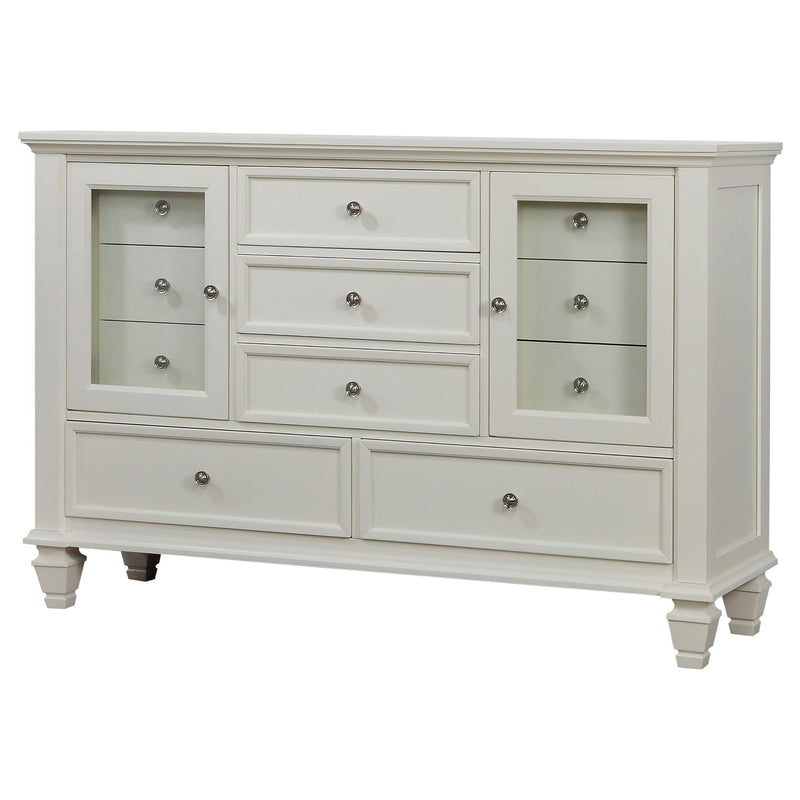 Sandy Beach 11-drawer Dresser Cream White - detail 4