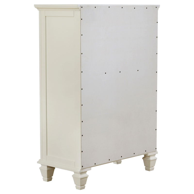 Sandy Beach 5-drawer Bedroom Chest Cream White - detail 6