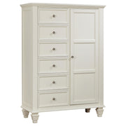 Sandy Beach 8-drawer Door Chest Cream White - detail 3