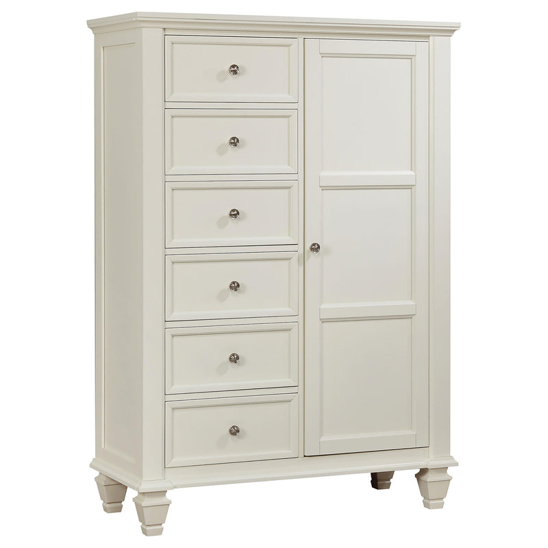 Sandy Beach 8-drawer Door Chest Cream White - detail 3