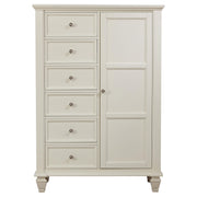 Sandy Beach 8-drawer Door Chest Cream White - detail 4