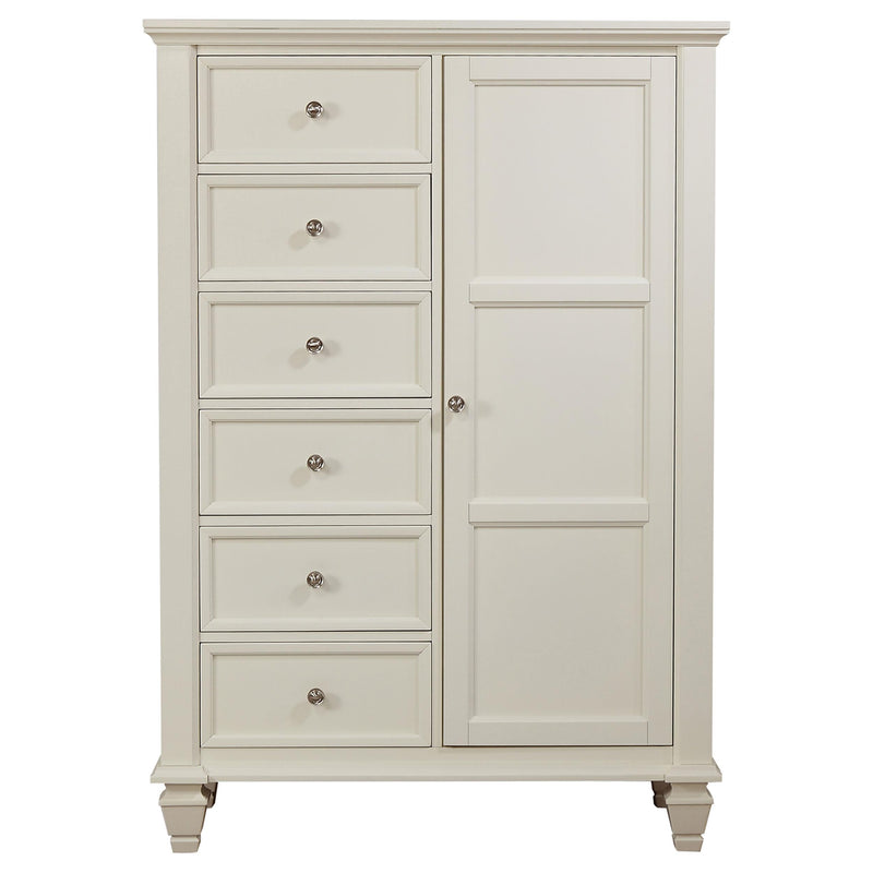 Sandy Beach 8-drawer Door Chest Cream White - detail 4